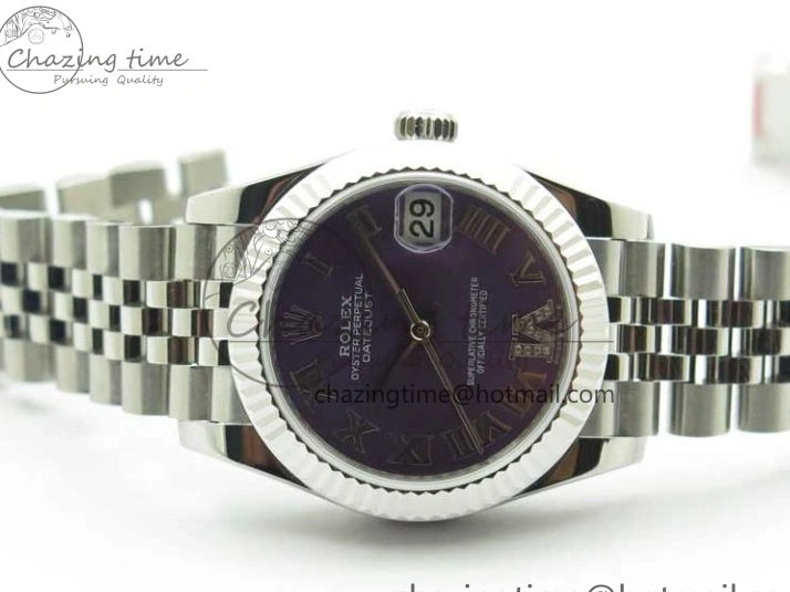 MiroTime 0508 Datejust 31mm 278271 SS BP Maker Best Edition Purple Roman Dial on Jubilee Bracelet OdorResistant 2724
